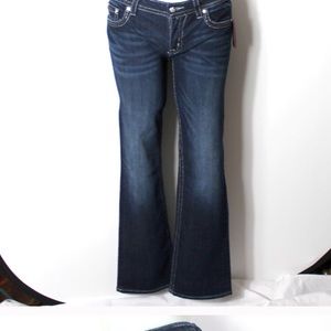 Miss Me Glitzerland Jeans Dark Wash Size 32 x 34